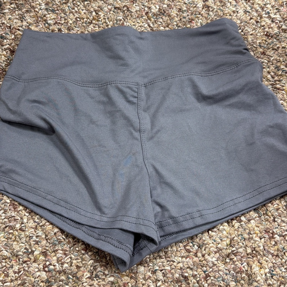 Women's Gray High-Waisted Shorts